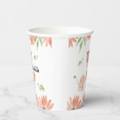 Schattigee Baby Giraffe Waterverf Handgeschilderd Papieren Bekers (Rechts)