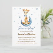 Schattigee Baby Giraffe Waterverf Het is een jonge Kaart (Staand voorkant)