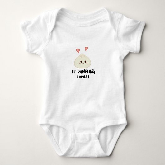 Schattigee Baby Girl Bodysuit, Lil Dumpling Romper (Voorkant)
