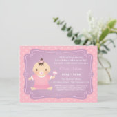 Schattigee Baby Girl Tutu Baby Shower Uitnodiginge Kaart (Staand voorkant)