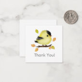 Schattigee Baby Goldfinch Bird bedankbriefje Notitiekaartje (Voorkant / Achterkant in situ)