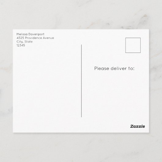 Schattigee Baby Hallo Herten met geweien en bloeme Briefkaart (Achterkant)