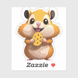 Schattigee Baby Hamster Cartoon Karakter Sticker