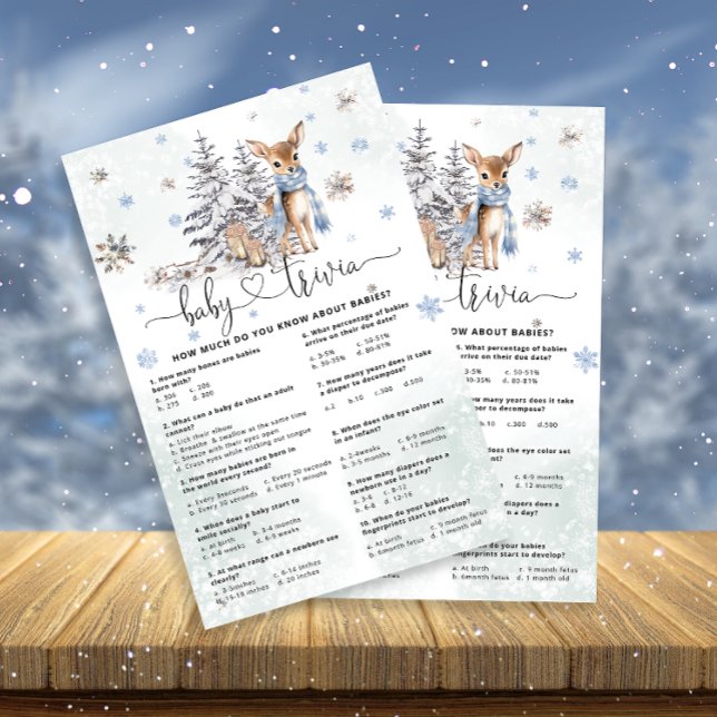 Schattigee Baby Herten Baby Trivia Baby shower Gam (Creator heeft geüpload)