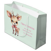 Schattigee Baby Herten Cartoon Illustratie Kerst Groot Cadeauzakje (Achterkant Gekanteld)