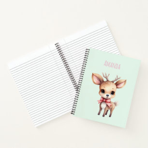 Schattigee Baby Herten Cartoon Illustratie Notitieboek