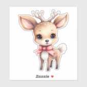 Schattigee Baby Herten Cartoon Illustratie Sticker (Vel)