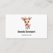 Schattigee Baby Herten Cartoon Illustratie Visitekaartje (Voorkant)