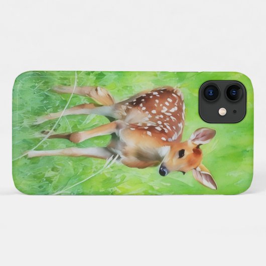 Schattigee Baby Herten Fawn Wild Animal Art Phone  Case-Mate iPhone Case (Achterkant (horizontaal))