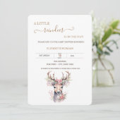 Schattigee Baby Herten Holly Berry Baby shower Kaart (Staand voorkant)