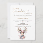 Schattigee Baby Herten Holly Berry Baby shower Kaart (Voorkant)