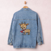 Schattigee Baby Herten in Wintersjaal Denim Jacket (Hangar)
