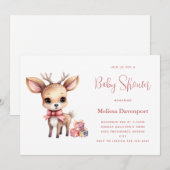 Schattigee Baby Herten met Cadeaus Baby shower Kaart (Voorkant / Achterkant)