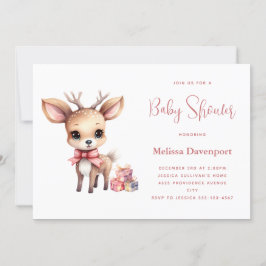 Schattigee Baby Herten met Cadeaus Baby shower Kaart