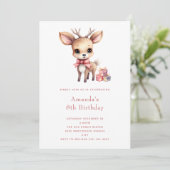 Schattigee Baby herten met Cadeaus Verjaardag Kaart (Staand voorkant)