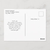 Schattigee Baby herten met geschenken Dank u Briefkaart (Achterkant)