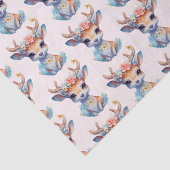 Schattigee Baby Herten met gewei- en bloemenpatroo Tissuepapier (Detail)