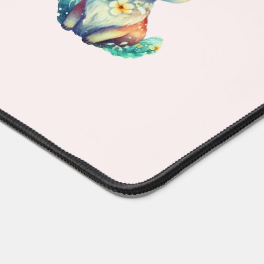 Schattigee Baby Herten met geweien en bloemen Bureaumat (Hoek)