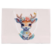 Schattigee Baby Herten met geweien en bloemen Groot Cadeauzakje (Achterkant)