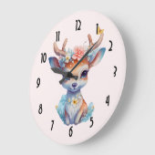 Schattigee Baby Herten met geweien en bloemen Grote Klok (Hoek)