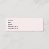 Schattigee Baby Herten met geweien en bloemen Mini Visitekaartje (Achterkant)