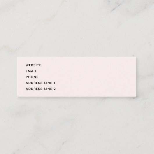 Schattigee Baby Herten met geweien en bloemen Mini Visitekaartje (Achterkant)