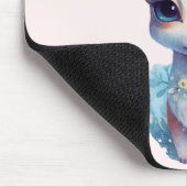 Schattigee Baby Herten met geweien en bloemen Muismat (Hoek)