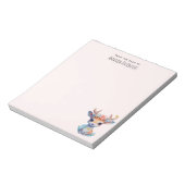 Schattigee Baby Herten met geweien en bloemen Notitieblok (Linkerzijde)