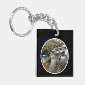 Schattigee Baby Herten Poses voor de Camera Sleutelhanger (Voorkant Links)