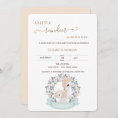 Schattigee Baby Herten Rozen Baby shower Kaart (Voorkant / Achterkant)