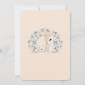 Schattigee Baby Herten Rozen Baby shower Kaart (Achterkant)