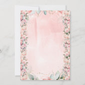 Schattigee Baby Herten Rozen Border Baby shower Kaart (Achterkant)