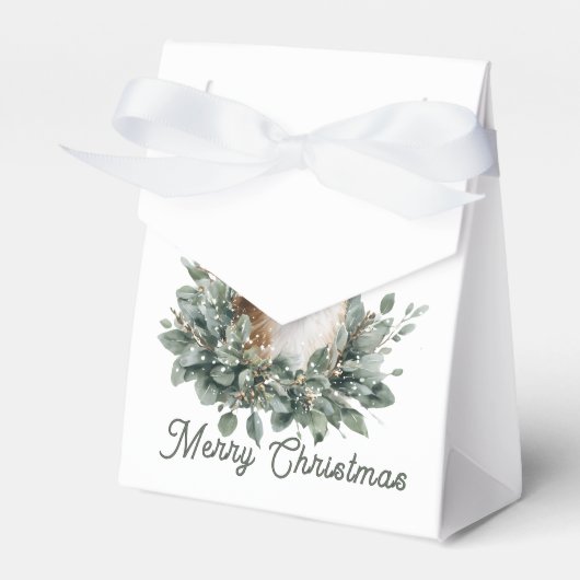 Schattigee Baby Herten Vrolijk Kerstfeest - Waterv Bedankdoosjes (Voorkant Zijde)