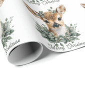 Schattigee Baby Herten Vrolijk Kerstfeest - Waterv Cadeaupapier (Rol Hoek)