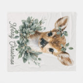 Schattigee Baby Herten Vrolijk Kerstfeest - Waterv Fleece Deken (Voorkant (Horizontaal))