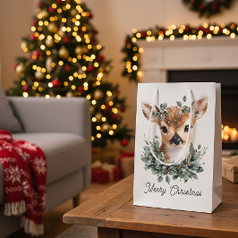 Schattigee Baby Herten Vrolijk Kerstfeest - Waterv Medium Cadeauzakje