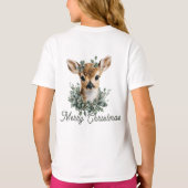Schattigee Baby Herten Vrolijk Kerstfeest - Waterv T-shirt (Achterkant)