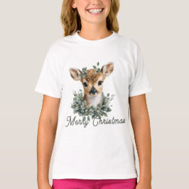 Schattigee Baby Herten Vrolijk Kerstfeest - Waterv T-shirt