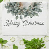 Schattigee Baby Herten Vrolijk Kerstfeest - Waterv Theedoek (Gevouwen)