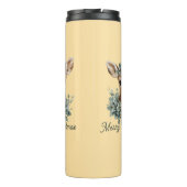 Schattigee Baby Herten Vrolijk Kerstfeest - Waterv Thermosbeker (Achterkant)