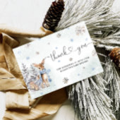Schattigee Baby herten winter Baby shower Dank u Kaart