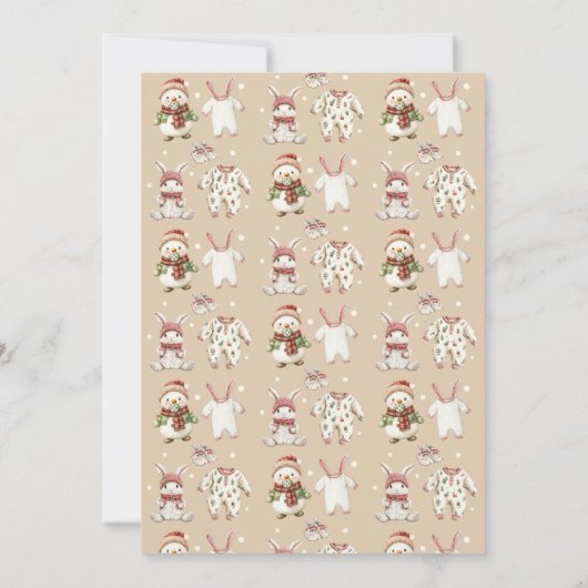 Schattigee Baby Het is koud buiten Winter Baby sho Kaart (Achterkant)