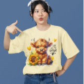 Schattigee Baby Highland Koe en Zonnebloem Western T-shirt