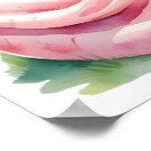 Schattigee Baby Highland Koe met bloemen – Boerder Poster (Hoek)