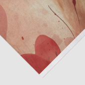 Schattigee Baby Highland Koe Valentijn Hearts Tissuepapier (Detail)