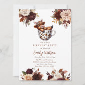 Schattigee Baby Highland Koe | Verjaardagstheefees Kaart (Voorkant)