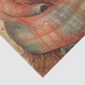 Schattigee Baby Highland Koe Winterkerst Tissuepapier (Detail)