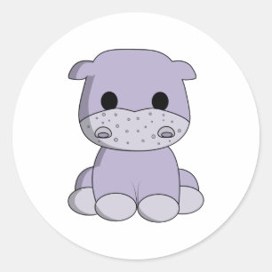 Schattigee baby hippo cartoon kinder stickers