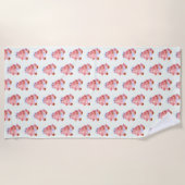 Schattigee Baby Hippo Funny Beach Handdoek (Voorkant)