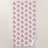 Schattigee Baby Hippo Funny Beach Handdoek (Voorkant)